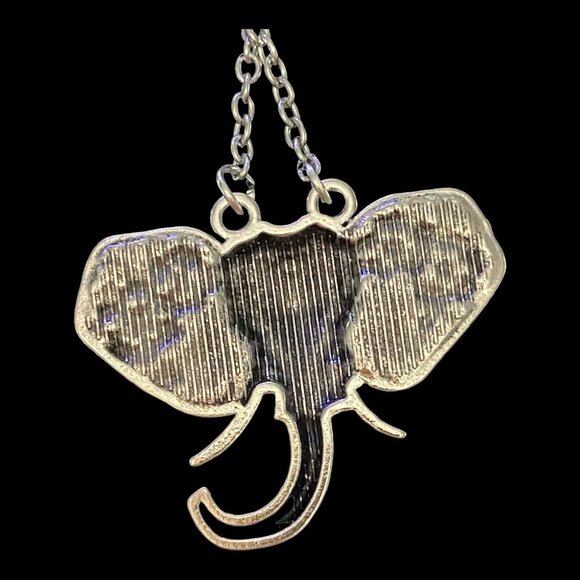 Elephant Necklace Earrings Pierced Sterling Silver Draw String Jewelry Bags Purs - Picture 3 of 14